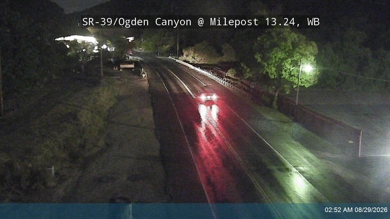 SR-39 / Ogden Canyon @ Milepost 13.24, WB live camera view