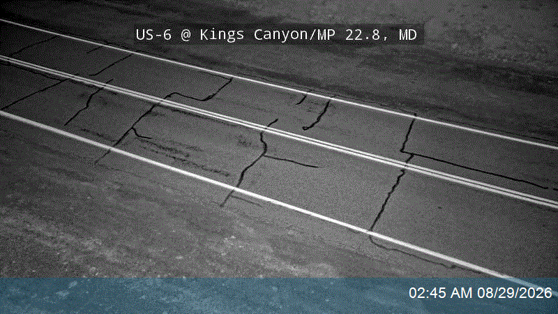 US-6 @ Kings Canyon / MP 22.8, MD live camera view