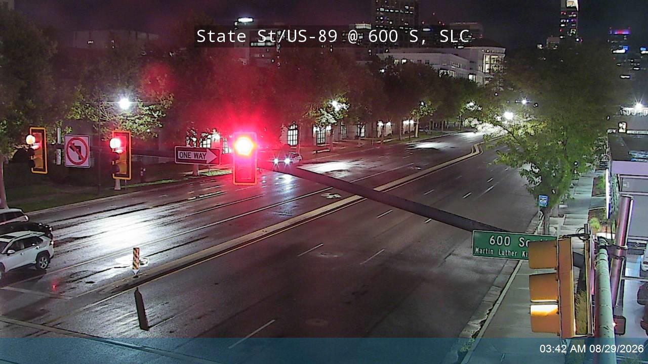 State St / US-89 @ 600 S / Martin Luther King Jr Blvd / SR-269, SLC live camera view