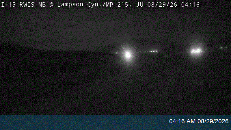 I-15 RWIS NB @ Lampson Canyon / MP 215.06, JU live camera view