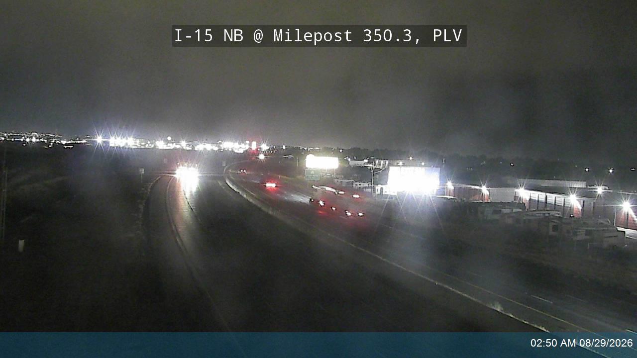 I-15 NB @ Milepost 350.3, PLV live camera view