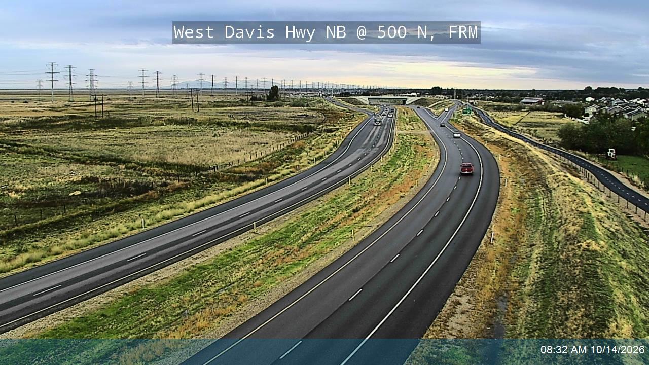 West Davis Hwy / SR-177 NB @ 500 N / MP 3.44, FRM live camera view