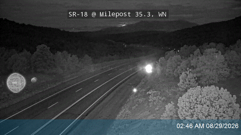 SR-18 @ Milepost 35.3, WN live camera view