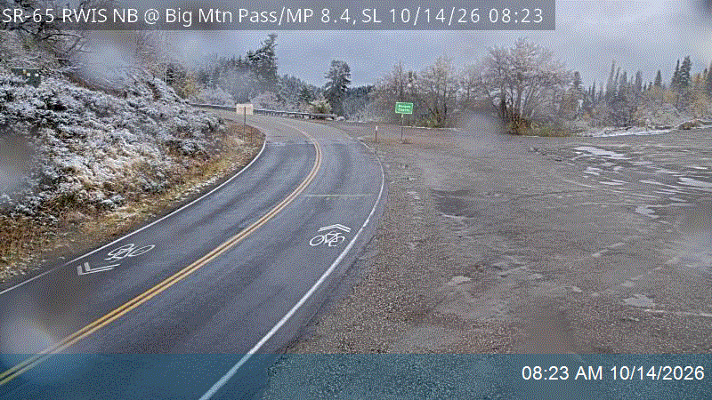 SR-65 RWIS NB @ Big Mountain Pass / SL-MN Co Line / MP 8.4, SL live camera view