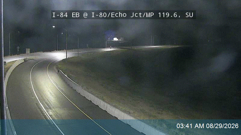 I-84 EB @ I-80 / Echo Jct / MP 119.6, SU live camera view