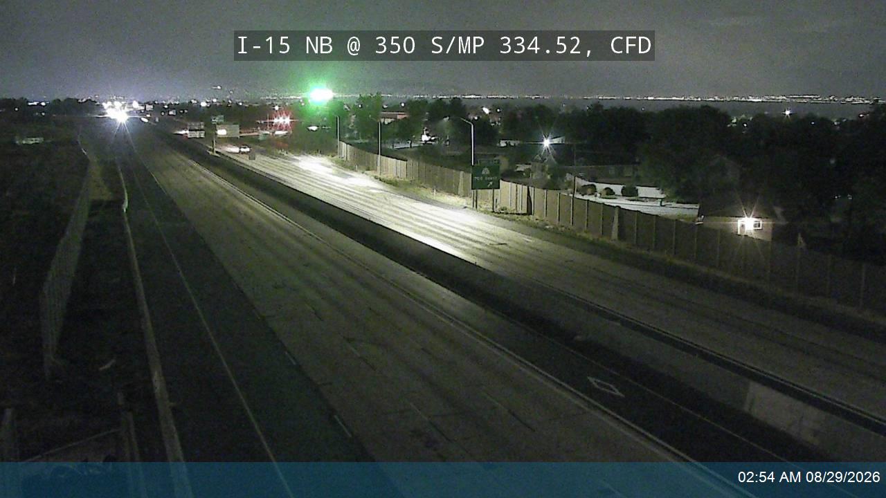 I-15 NB @ 350 S / MP 334.52, CFD live camera view