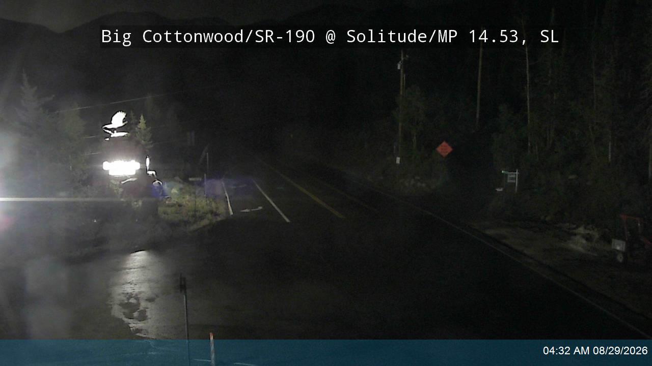 Big Cottonwood Canyon Rd / SR-190 @ Solitude / MP 14.53, SL live camera view