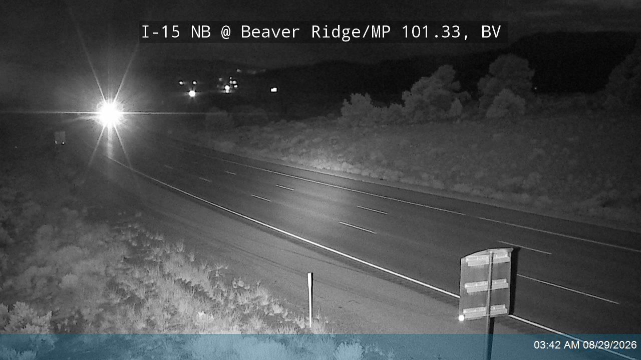 I-15 NB @ Beaver Ridge / MP 101.33, BV live camera view