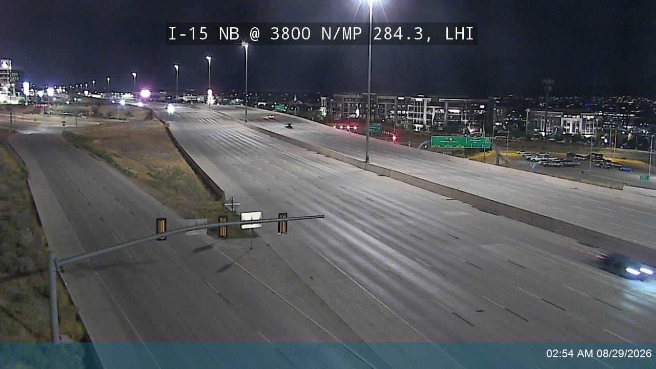 I-15 NB @ 3800 N / Adobe Way / MP 284.3, LHI live camera view
