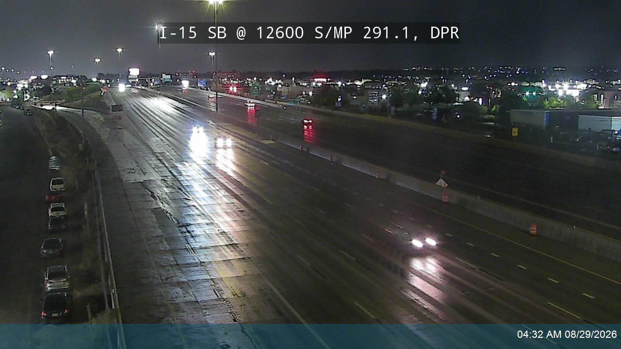 I-15 SB @ 12600 S / MP 291.1, DPR live camera view