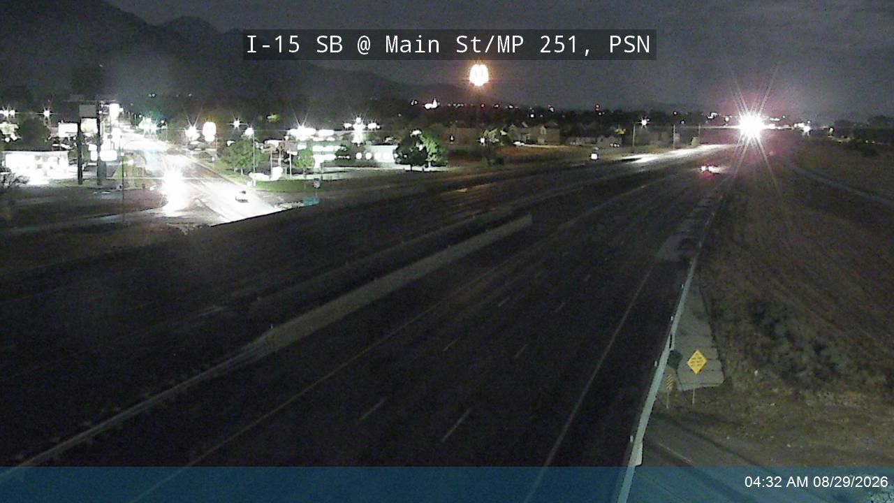 I-15 SB @ Main St / SR-115 / MP 251, PSN live camera view