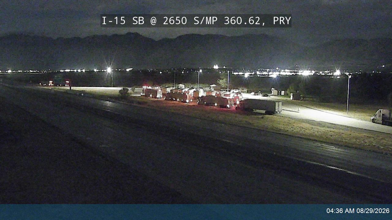 I-15 SB @ 2650 S / MP 360.62, PRY live camera view