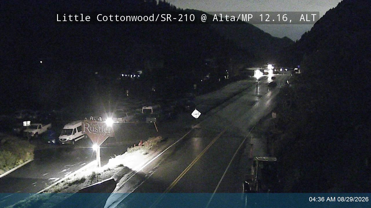 Little Cottonwood Rd / SR-210 WB @ Alta / MP 12.16, ALT live camera view