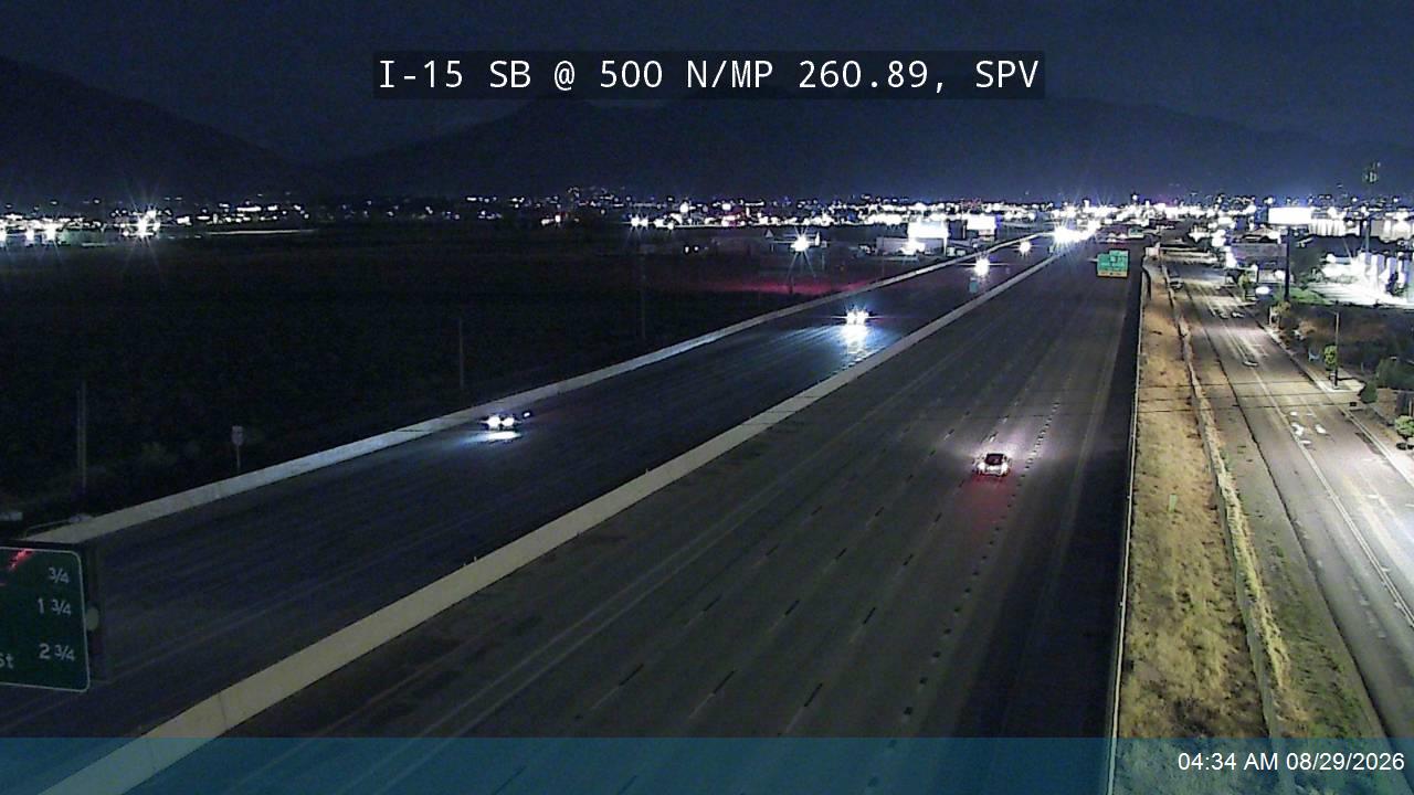 I-15 SB @ 500 N / MP 260.89, SPV live camera view