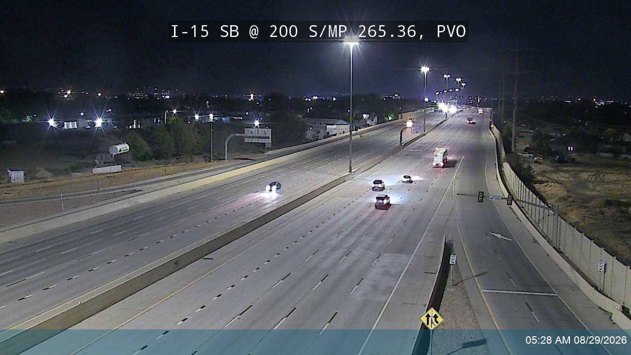 I-15 SB @ 200 S / MP 265.36, PVO live camera view