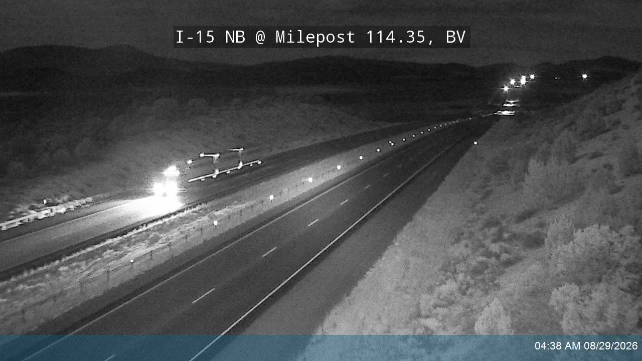I-15 NB @ Milepost 114.35, BV live camera view