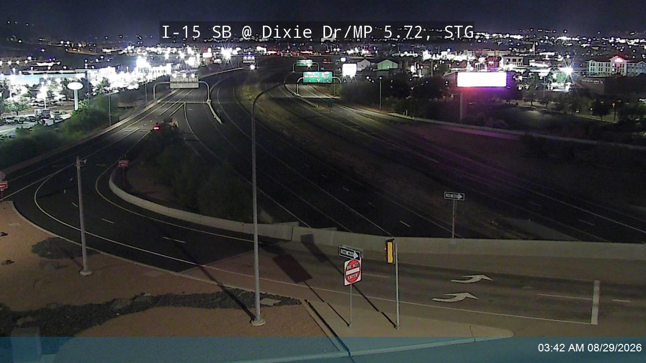 I-15 SB @ Dixie Dr / MP 5.72, STG live camera view
