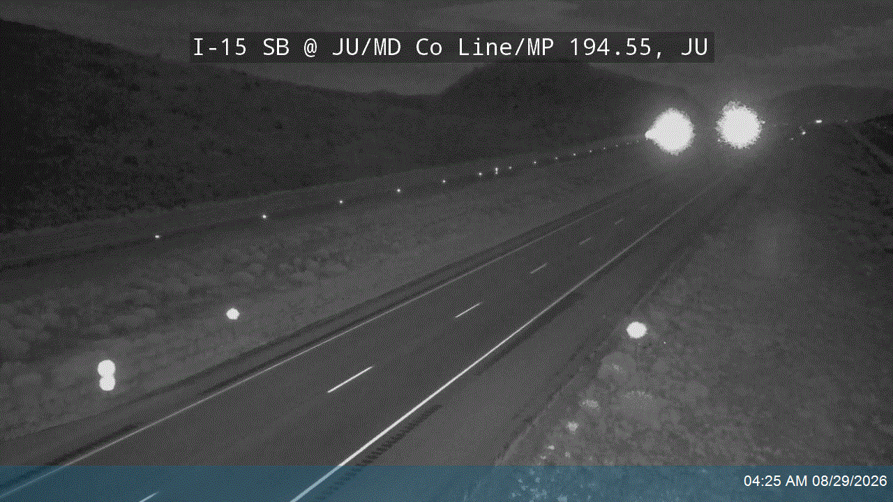 I-15 SB @ JU/MD Co Line / MP 194.55, JU live camera view