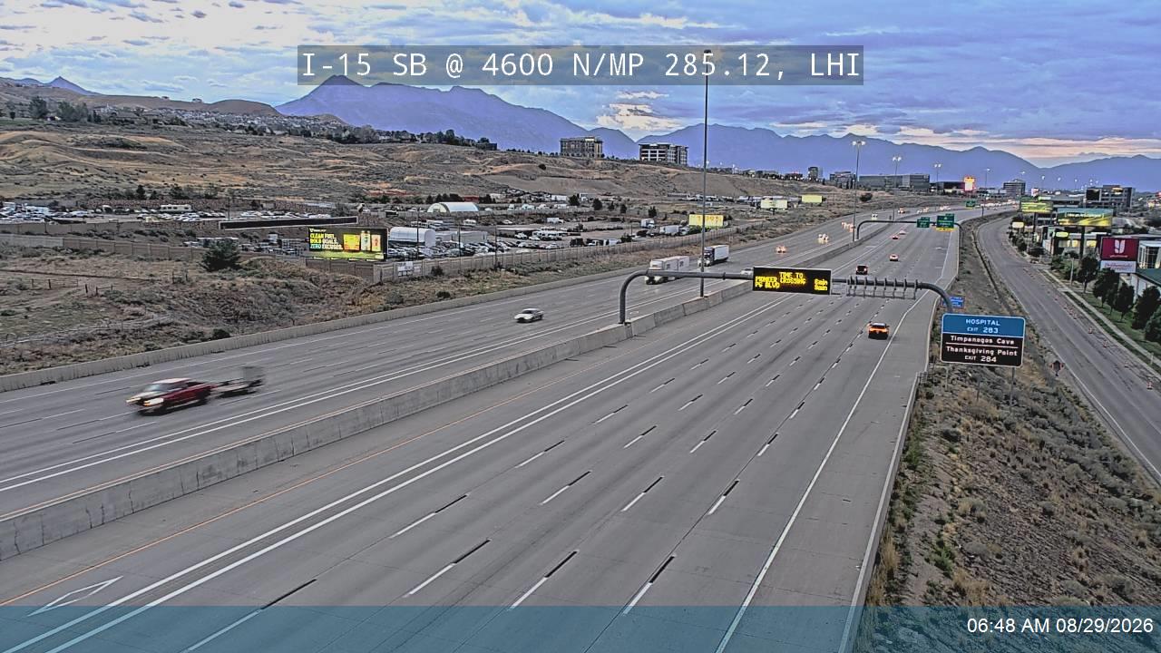 I-15 SB @ 4600 N / MP 285.12, LHI live camera view