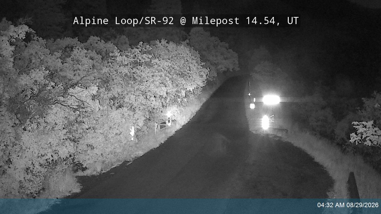 Alpine Loop / SR-92 @ Milepost 14.54, UT live camera view