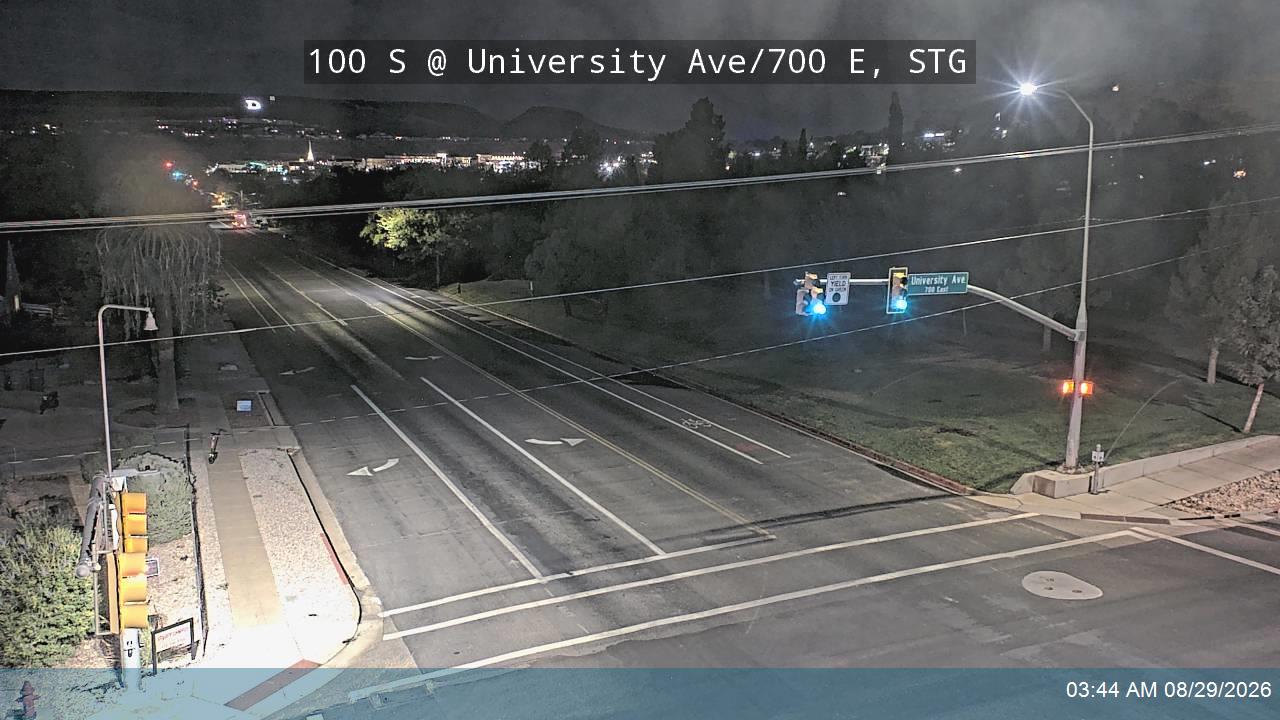 100 S @ University Ave / 700 E, STG live camera view