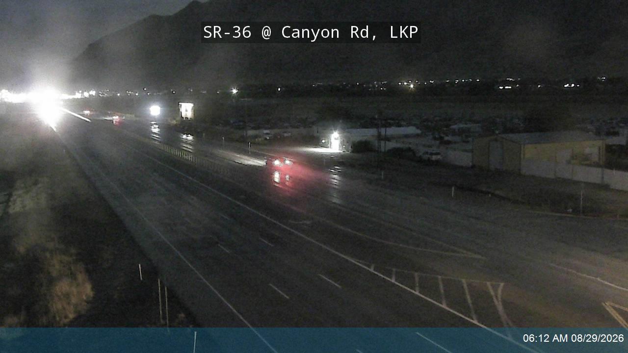 SR-36 @ Canyon Rd, LKP live camera view