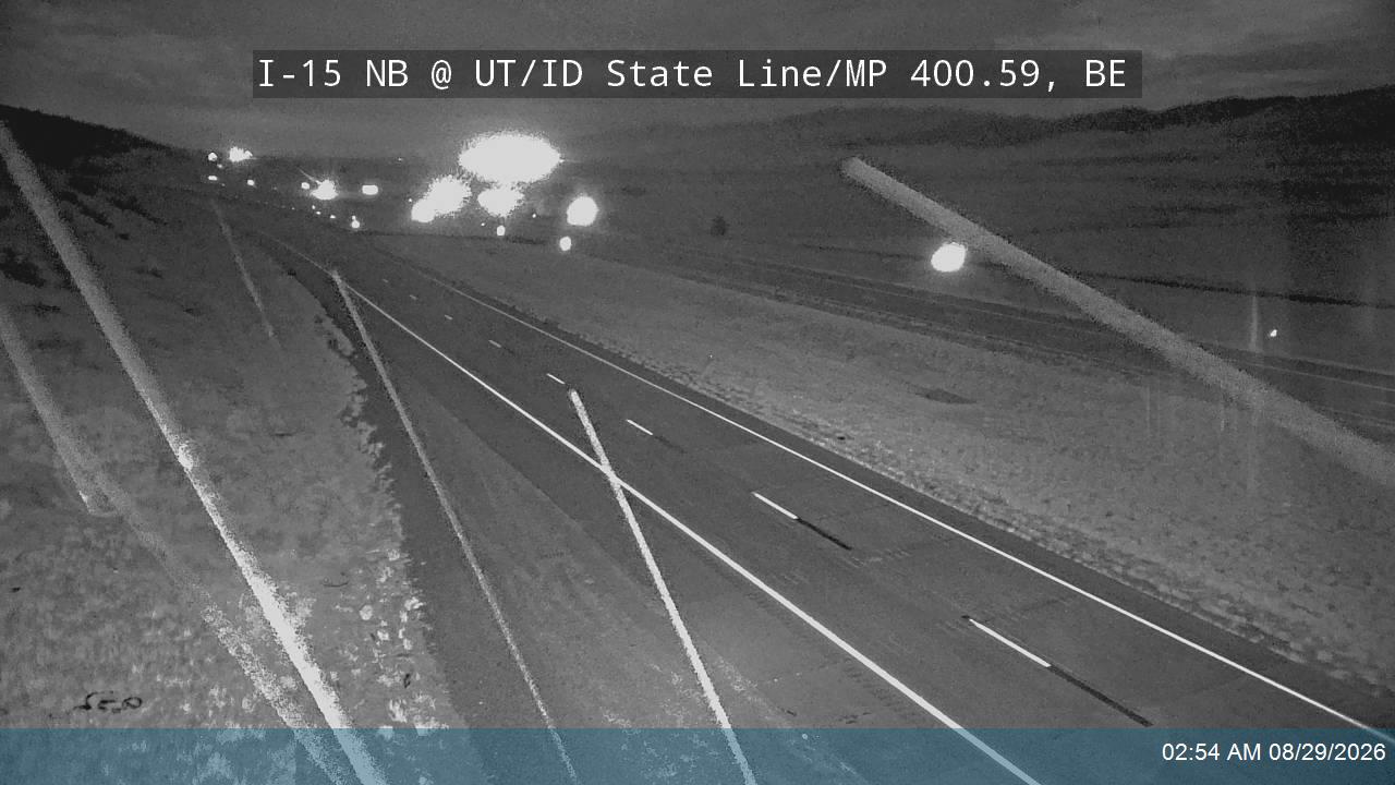 I-15 NB @ UT/ID State Line / MP 400.59, BE live camera view