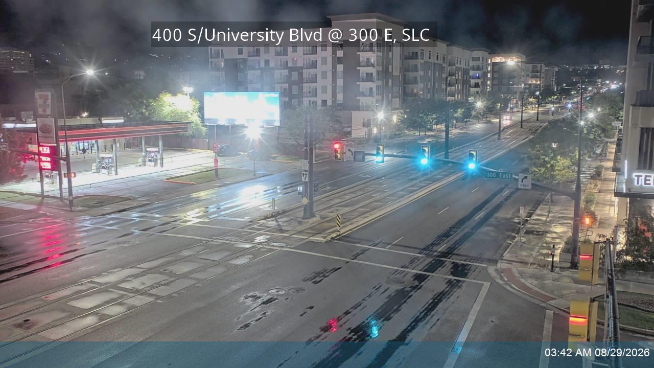 400 S / University Blvd / SR-186 @ 300 E, SLC live camera view