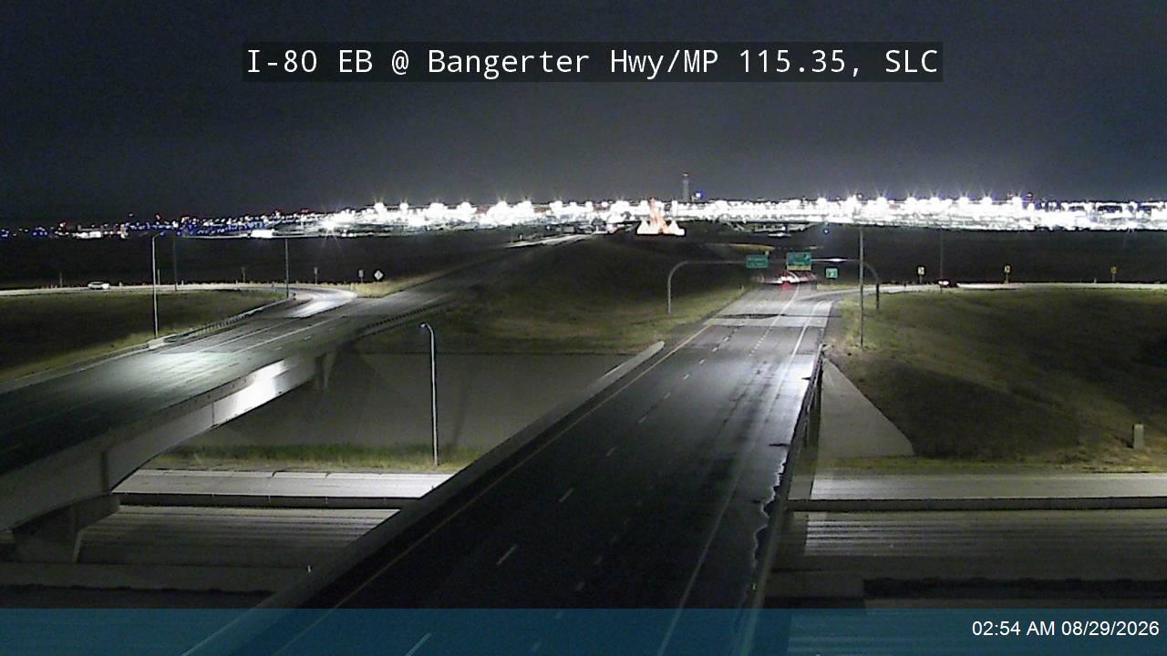 I-80 EB @ Bangerter Hwy / 4000 W / SR-154 / MP 115.35, SLC live camera view