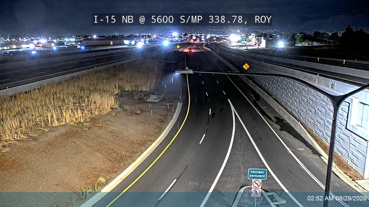 I-15 NB @ MP 338.28 / 5600 S, ROY live camera view