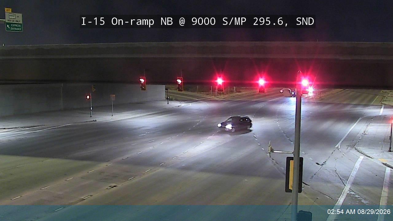 I-15 On-ramp NB @ 9000 S / SR-209 / MP 295.6, SND live camera view