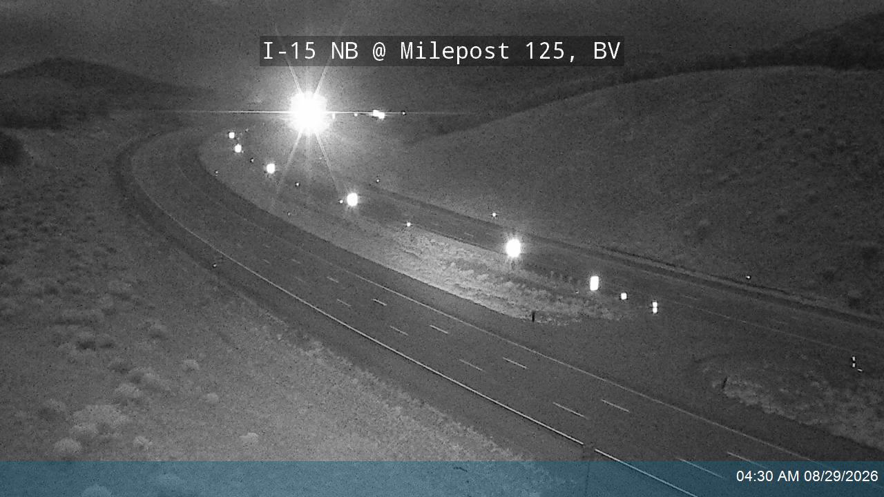 I-15 NB @ Milepost 125, BV live camera view