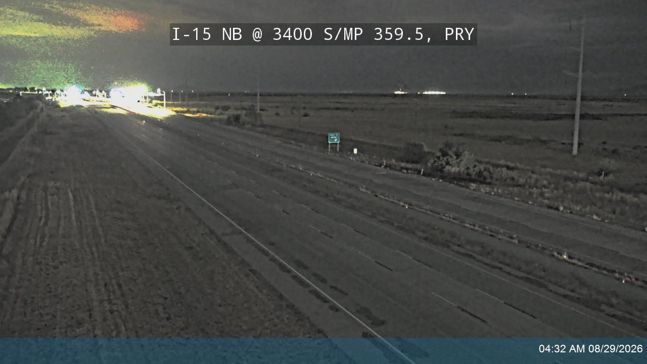I-15 NB @ 3400 S / MP 359.5, PRY live camera view
