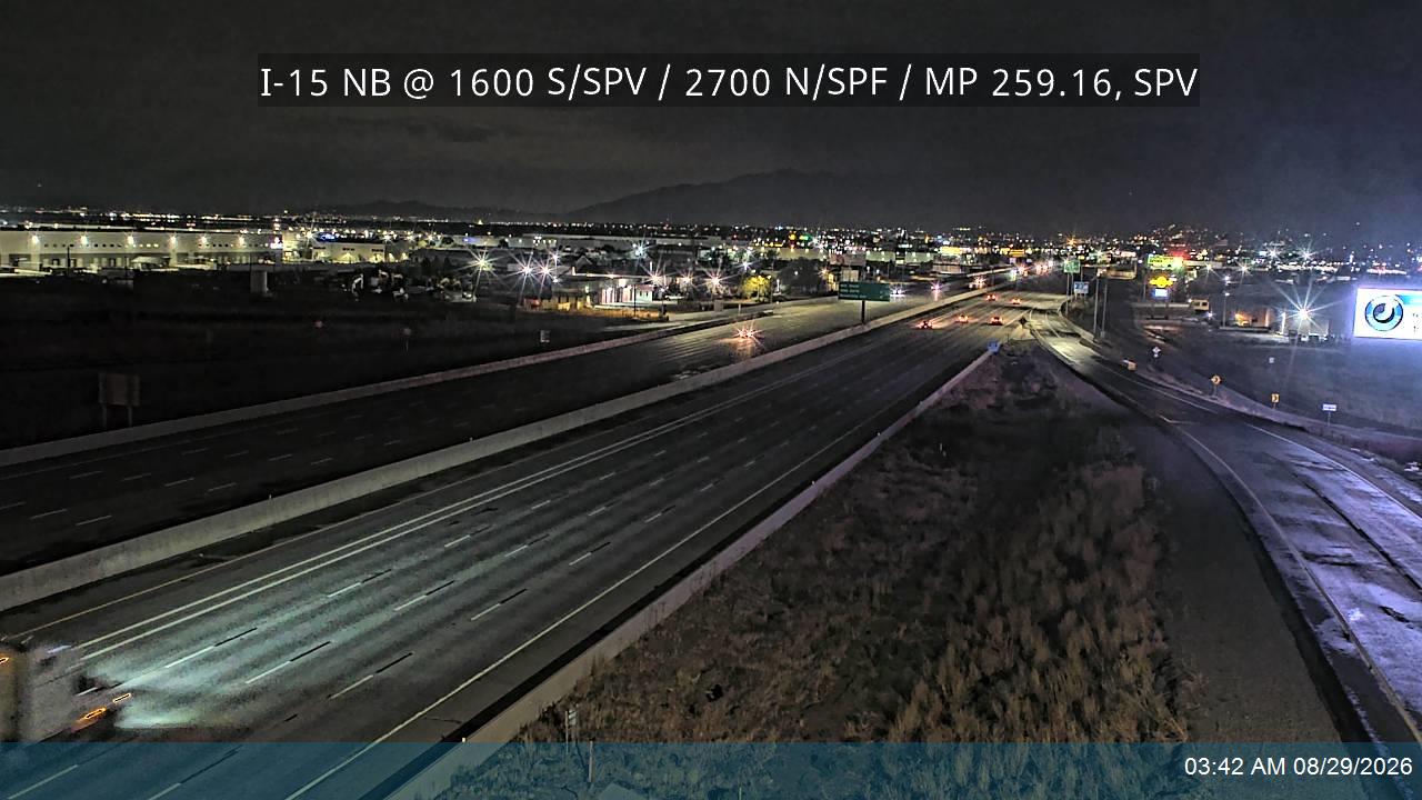 I-15 NB Ramps @ 1600 S,SPV / 2700 N,SPF live camera view