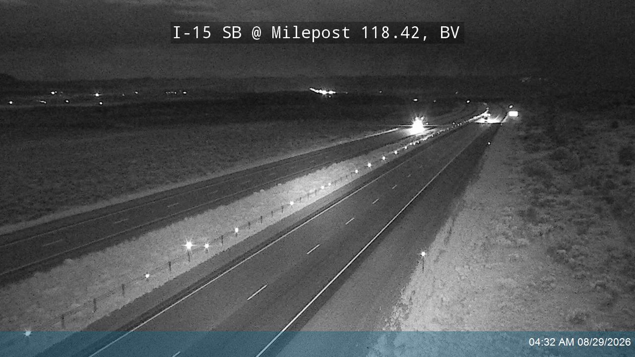 I-15 SB @ Milepost 118.42, BV live camera view