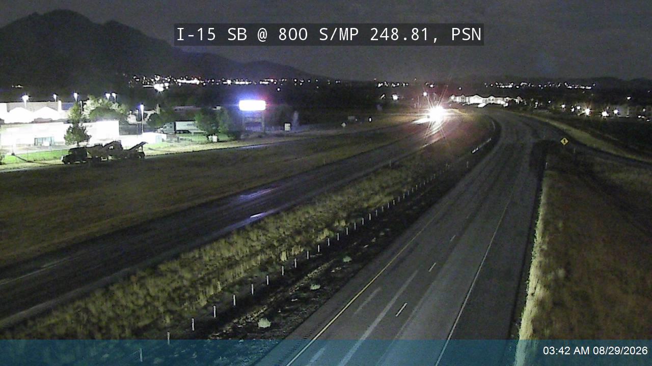 I-15 SB @ 800 S / SR-178 / MP 248.81, PSN live camera view
