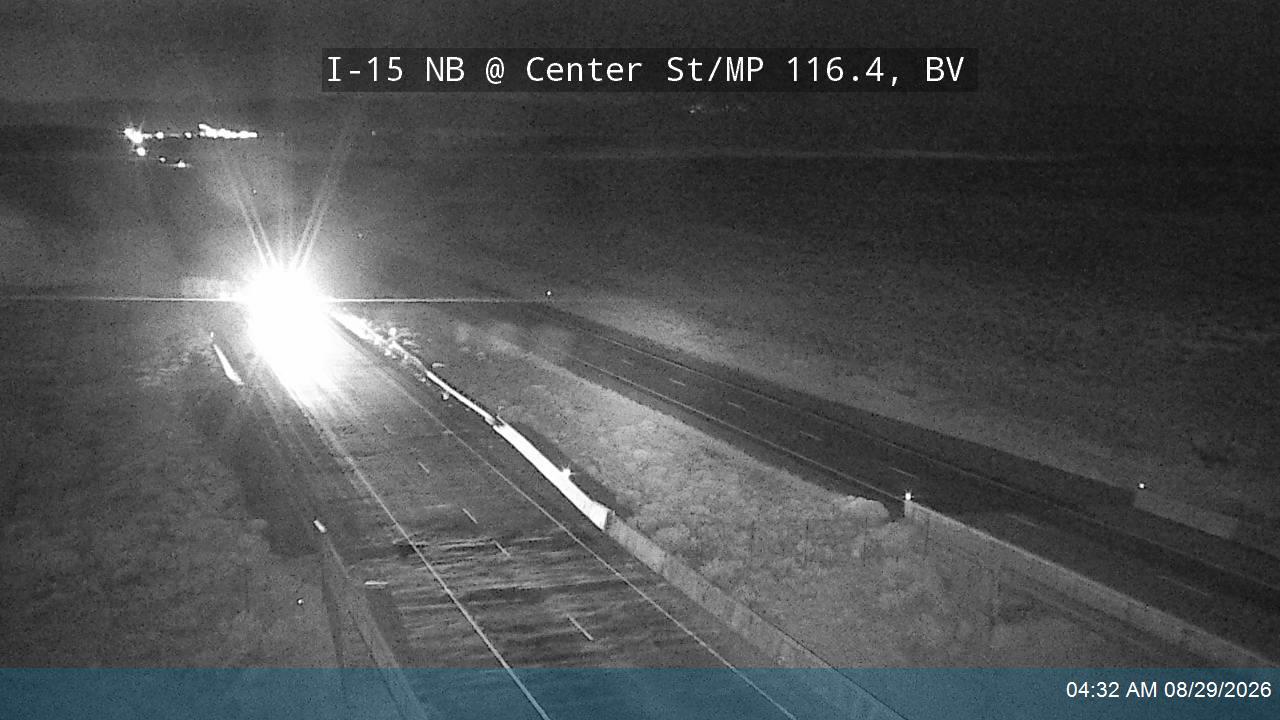 I-15 NB @ Center St / MP 116.4, BV live camera view