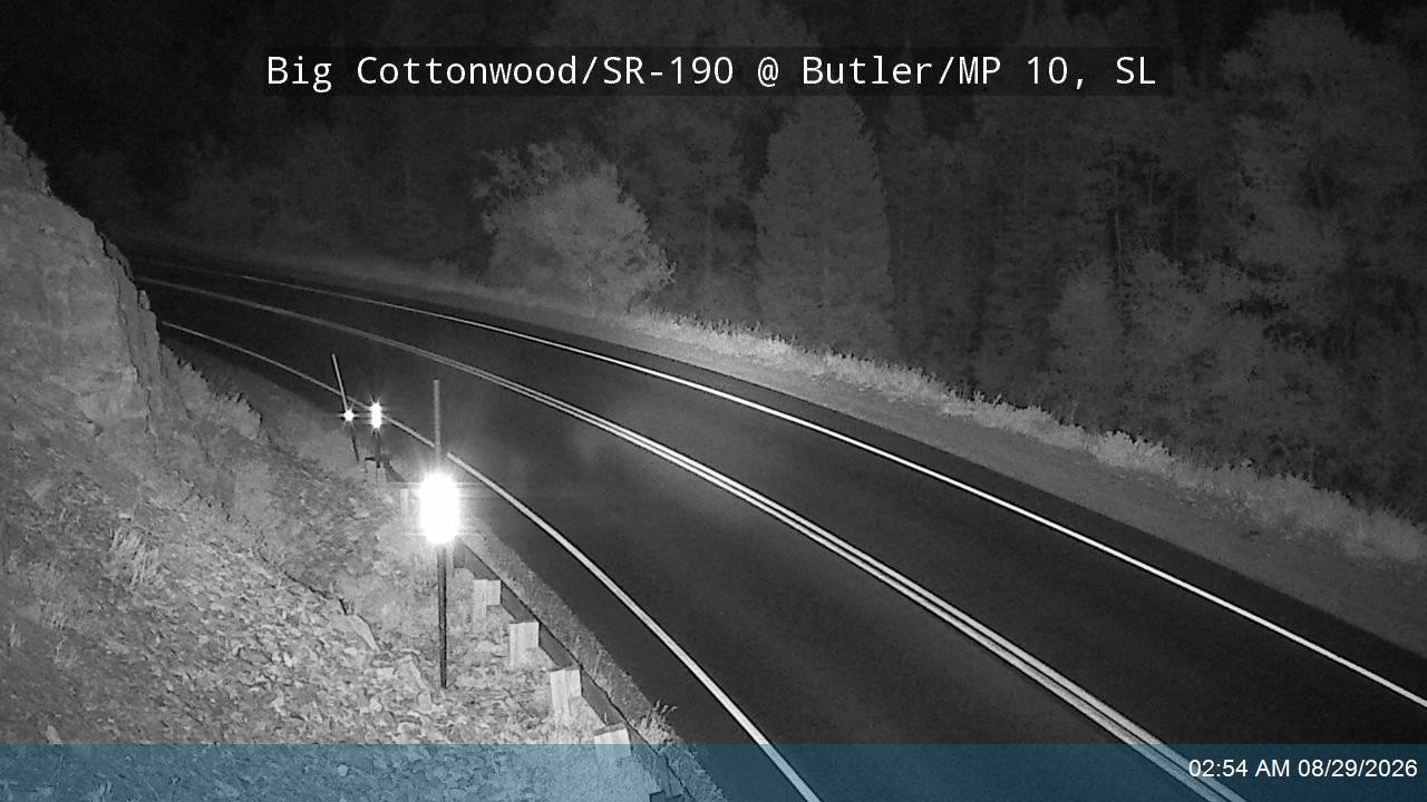 Big Cottonwood Canyon Rd / SR-190 @ Butler / MP 10, SL live camera view