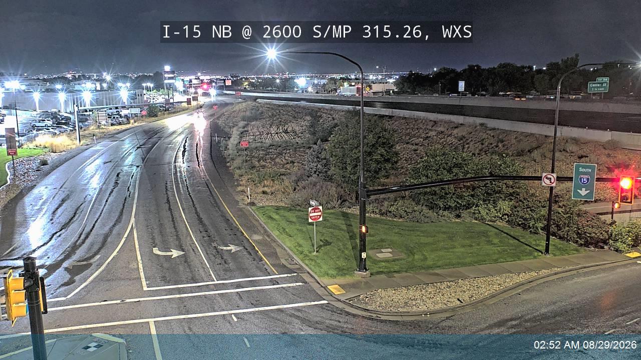 I-15 NB @ 2600 S / SR-93 / MP 315.26, WXS live camera view