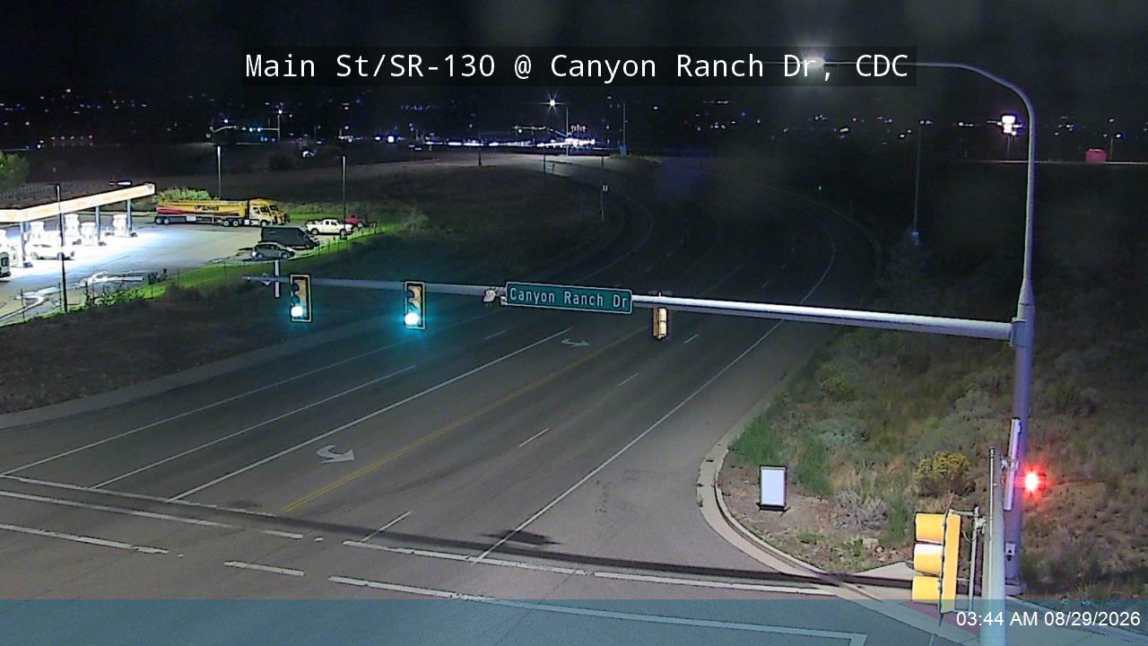 Main St / SR-130 @ Canyon Ranch Dr, CDC live camera view