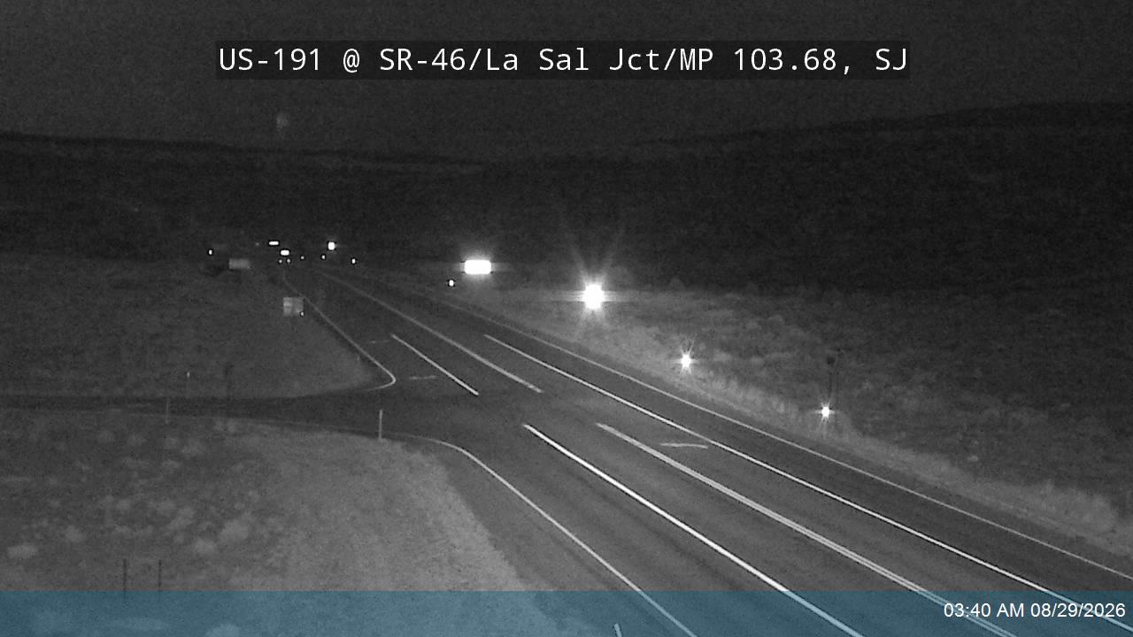 US-191 NB @ MP 103.8, SR-46 / La Sal Jct, SJ live camera view