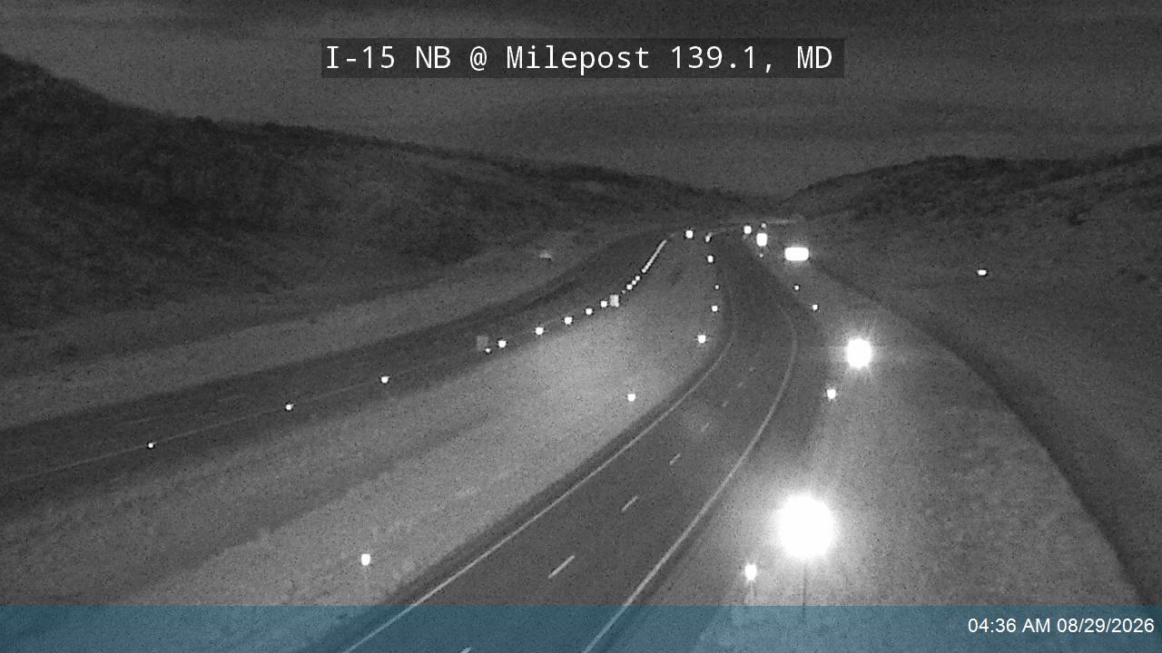 I-15 NB @ Milepost 139.1, MD live camera view