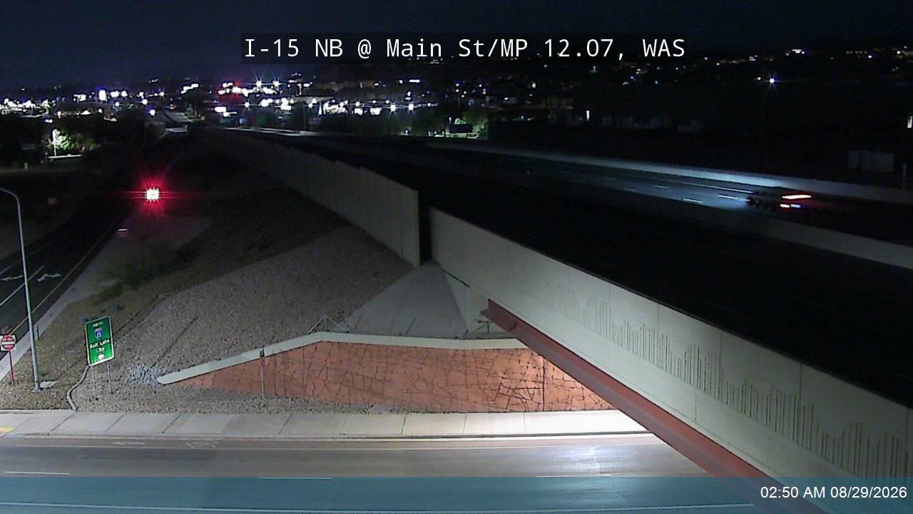I-15 NB @ Main St / MP 12.07, WAS live camera view