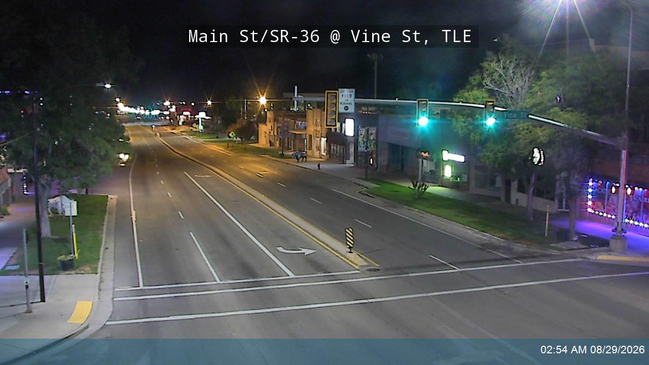 Main St / SR-36 @ Vine St, TLE live camera view