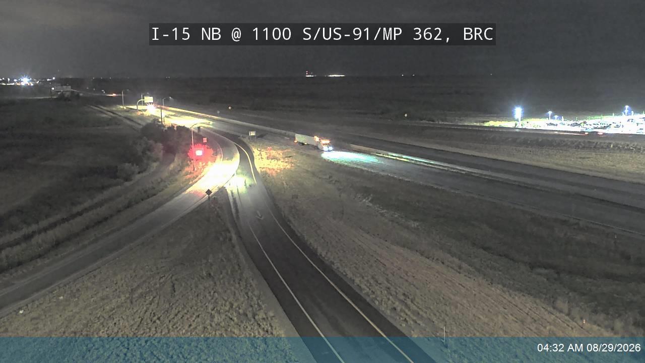 I-15 NB @ 1100 S / US-91 / MP 362, BRC live camera view