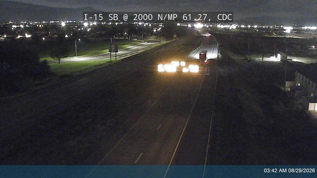 I-15 SB @ 2000 N / MP 61.27, CDC live camera view