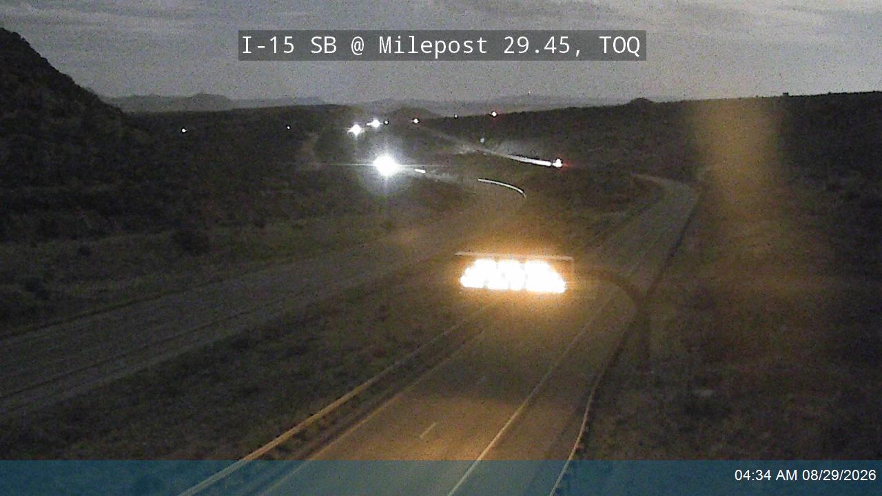 I-15 SB @ Milepost 29.45, TOQ live camera view