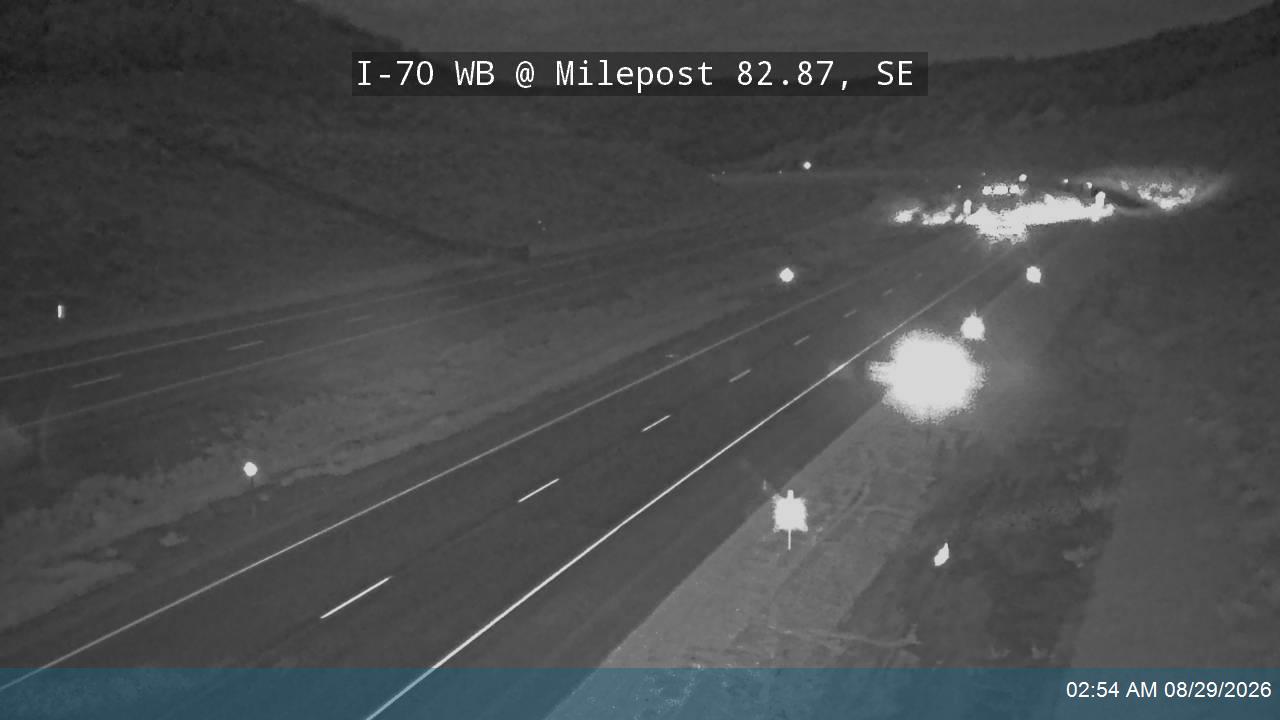 I-70 WB @ Milepost 82.87, SE live camera view