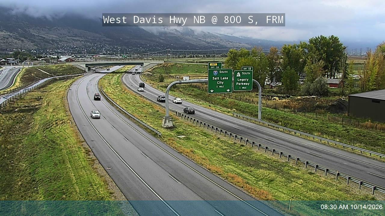 West Davis Hwy / SR-177 NB @ 800 S / MP 1.01, FRM live camera view