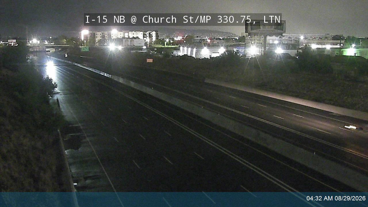 I-15 NB @ Church St / MP 330.75, LTN live camera view